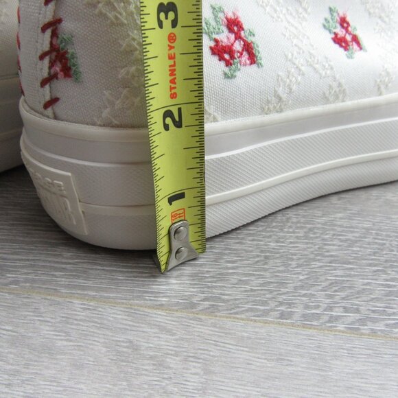Converse Chuck Taylor Lift Platform Rose Cross Stitch Womens Size 8 NEW - Picture 12 of 15